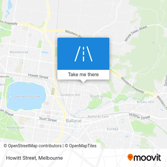 Map Howitt How to get to Howitt Street, Ballarat North by bus or train?