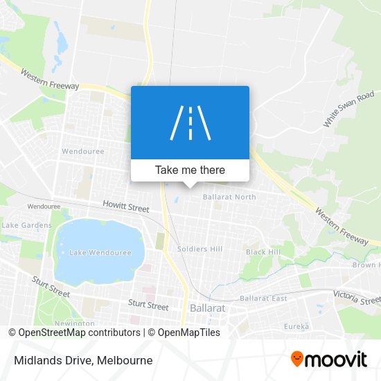 Midlands Drive map