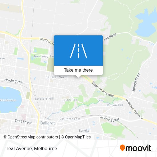 Teal Avenue map