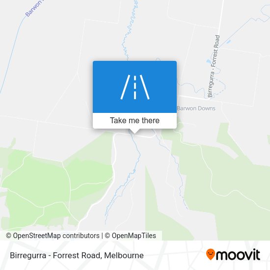 Birregurra - Forrest Road map