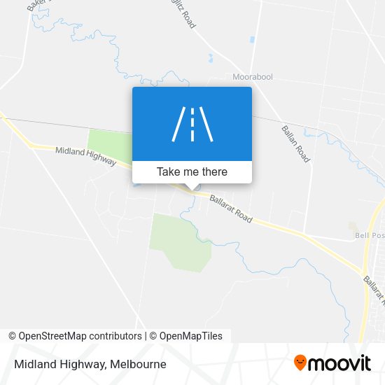 Midland Highway map