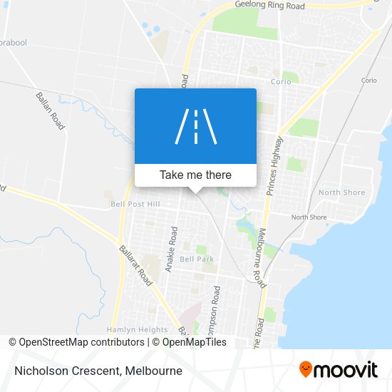 Nicholson Crescent map