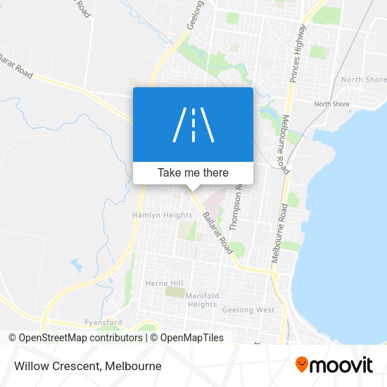 Willow Crescent map