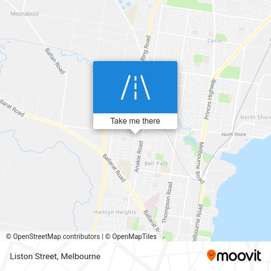 Liston Street map