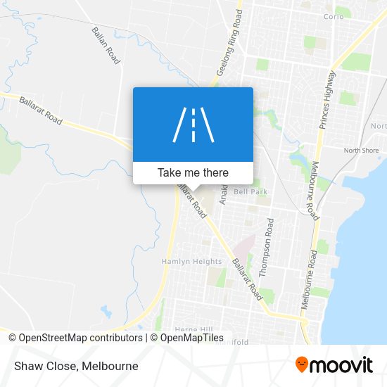 Shaw Close map