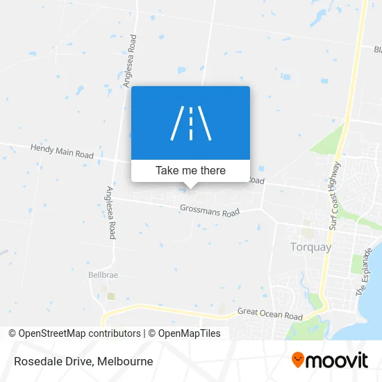 Mapa Rosedale Drive