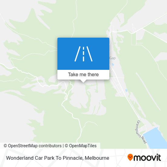 Wonderland Car Park To Pinnacle map