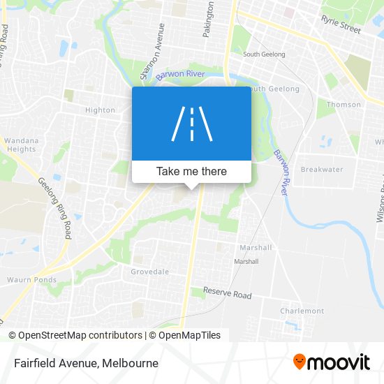 Mapa Fairfield Avenue