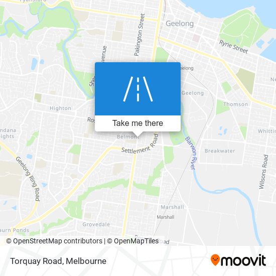 Mapa Torquay Road