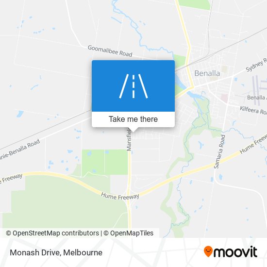 Monash Drive map