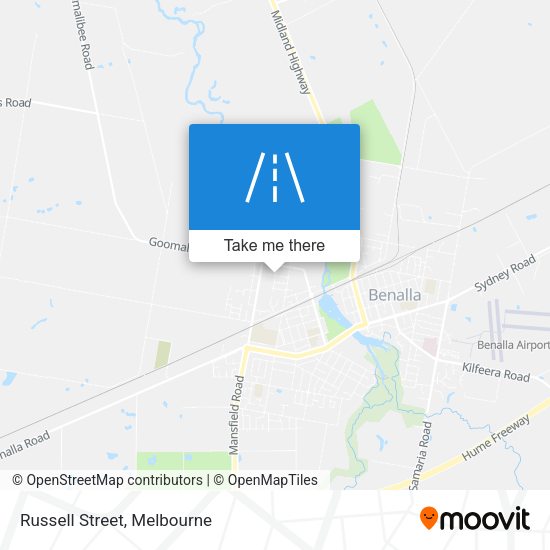 Russell Street map