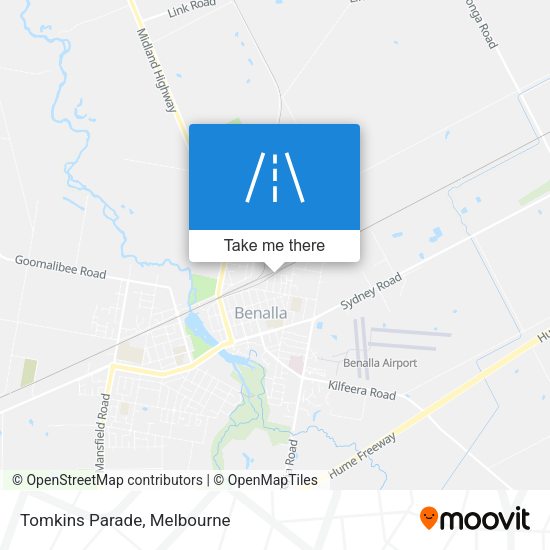 Tomkins Parade map