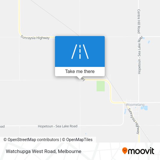 Watchupga West Road map
