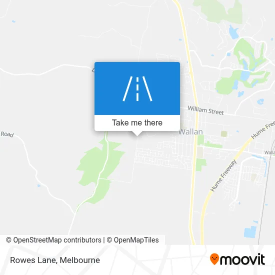 Mapa Rowes Lane