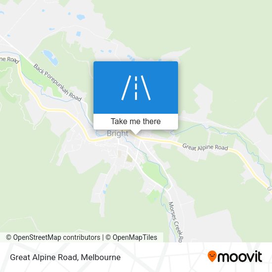 Great Alpine Road map