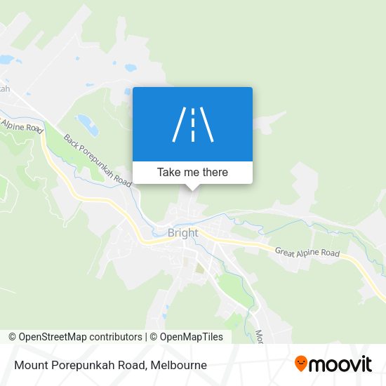 Mount Porepunkah Road map