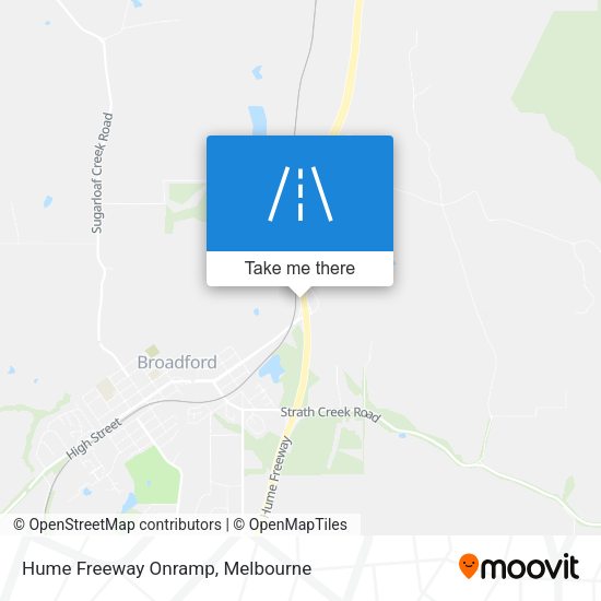 Hume Freeway Onramp map