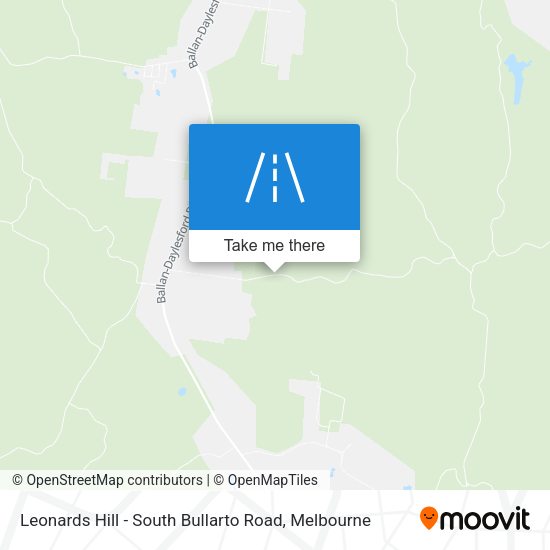 Leonards Hill - South Bullarto Road map