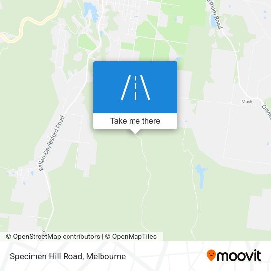 Specimen Hill Road map