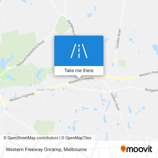 Western Freeway Onramp map