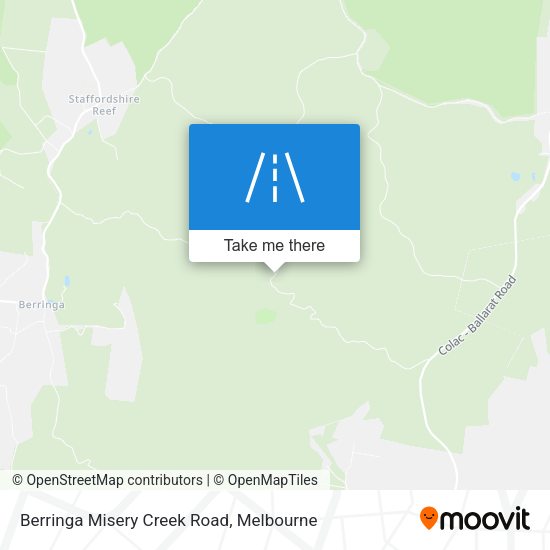 Berringa Misery Creek Road map