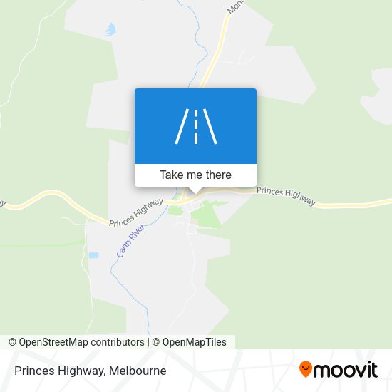 Princes Highway map