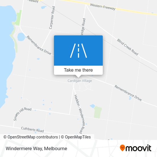 Windermere Way map