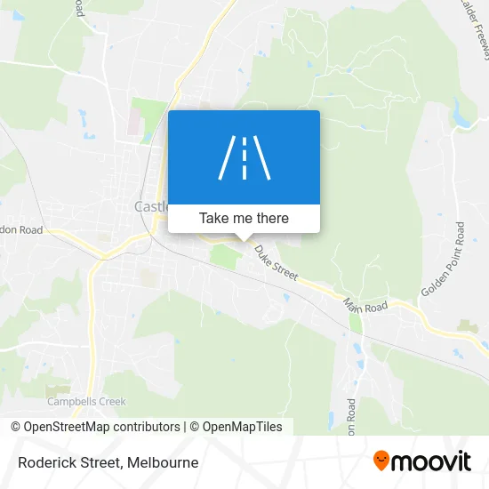 Mapa Roderick Street