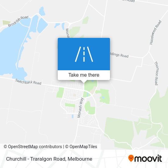 Churchill - Traralgon Road map