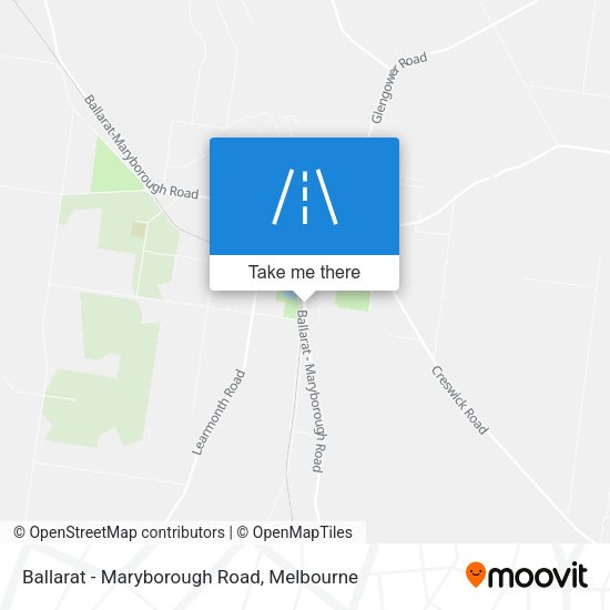Ballarat - Maryborough Road map