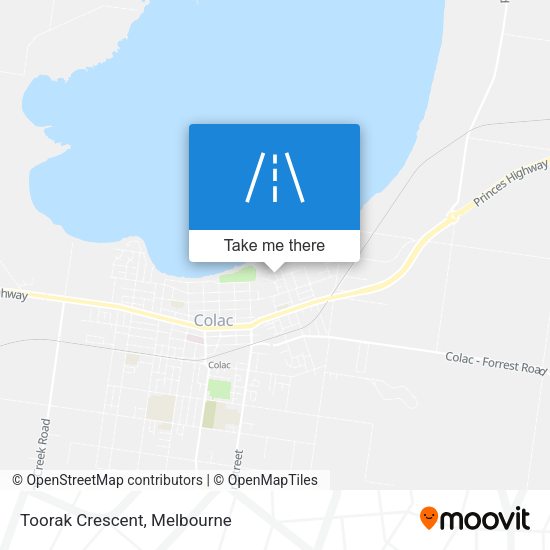 Toorak Crescent map