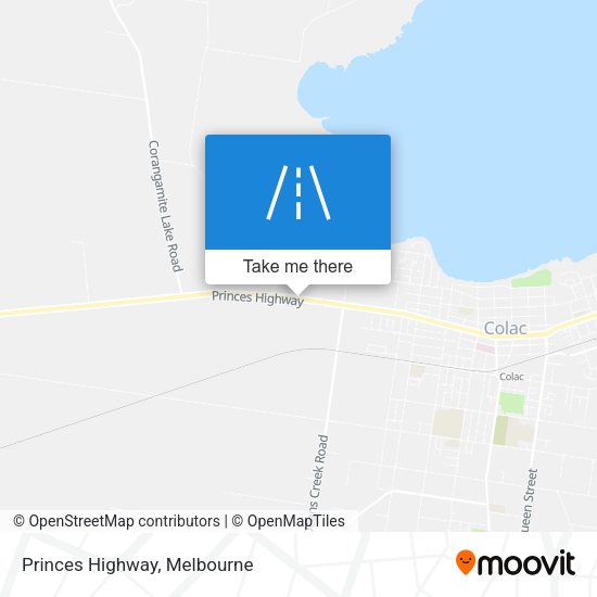 Princes Highway map