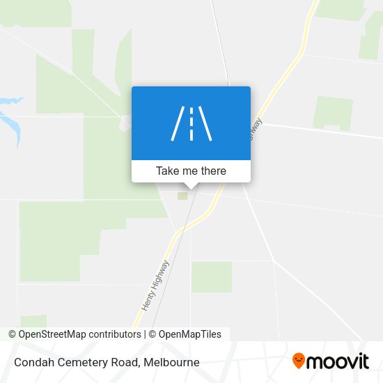 Condah Cemetery Road map