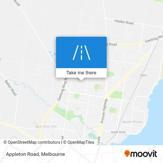 Mapa Appleton Road