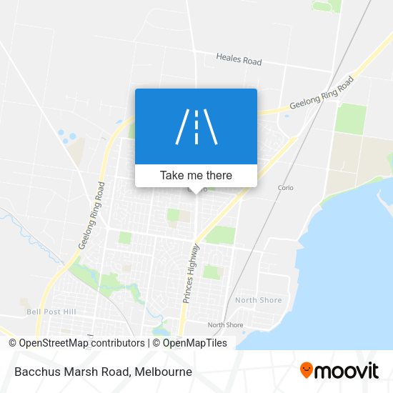 Bacchus Marsh Road map