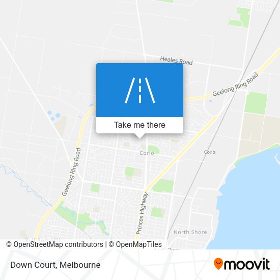 Down Court map