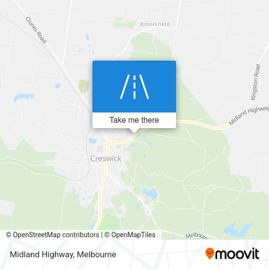 Midland Highway map