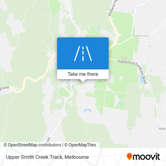 Upper Smith Creek Track map