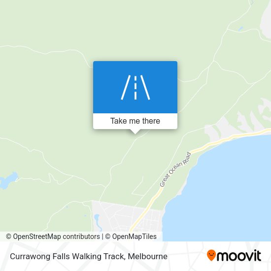 Currawong Falls Walking Track map