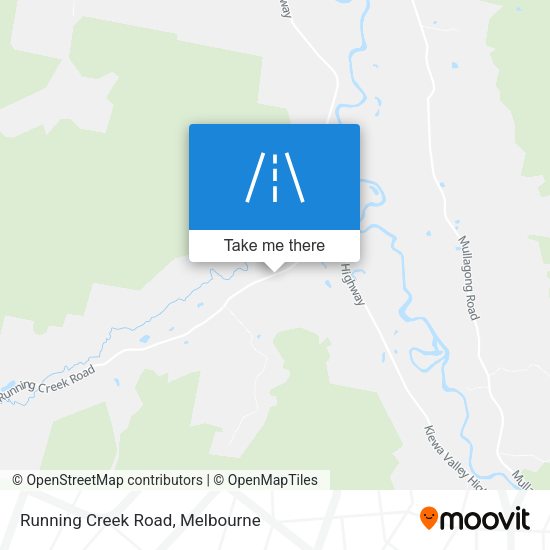 Running Creek Road map
