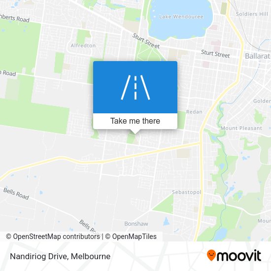 Nandiriog Drive map