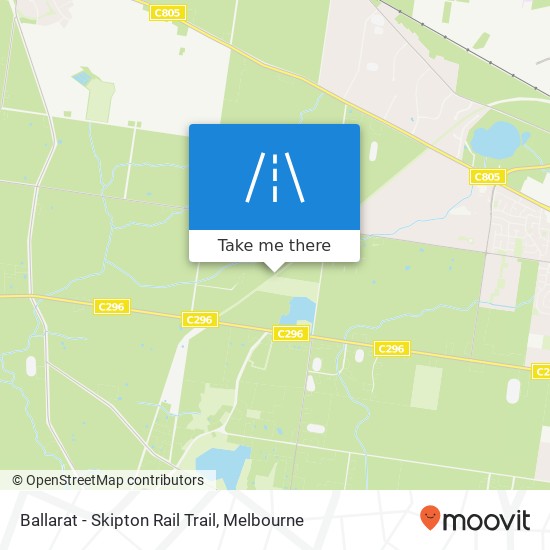 Mapa Ballarat - Skipton Rail Trail