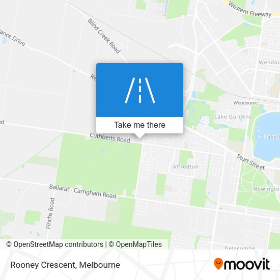 Rooney Crescent map