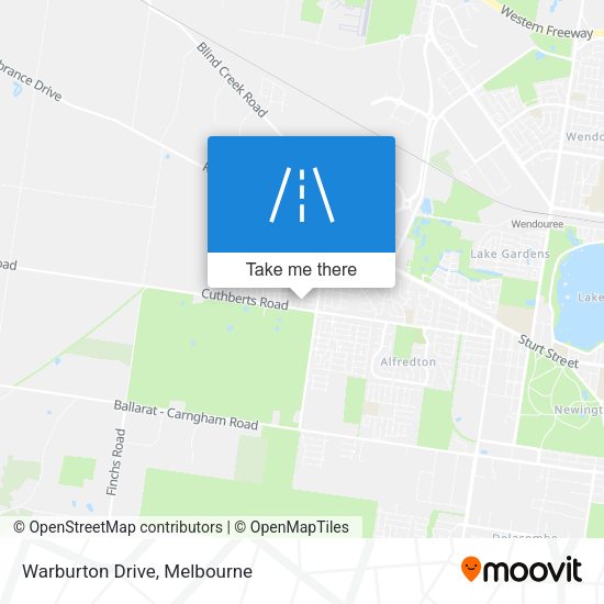 Warburton Drive map
