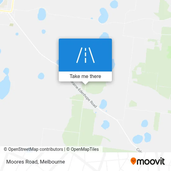 Mapa Moores Road
