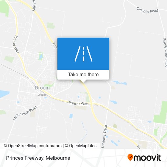 Princes Freeway map