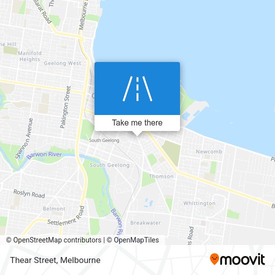 Thear Street map