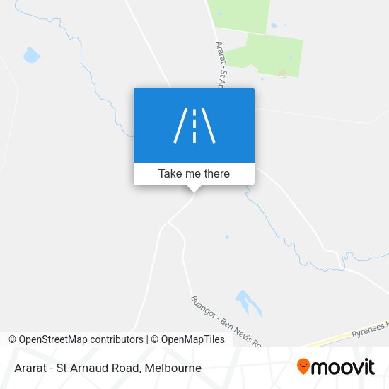 Ararat - St Arnaud Road map