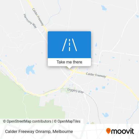 Calder Freeway Onramp map