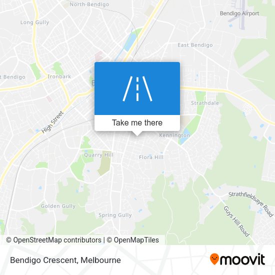 Bendigo Crescent map